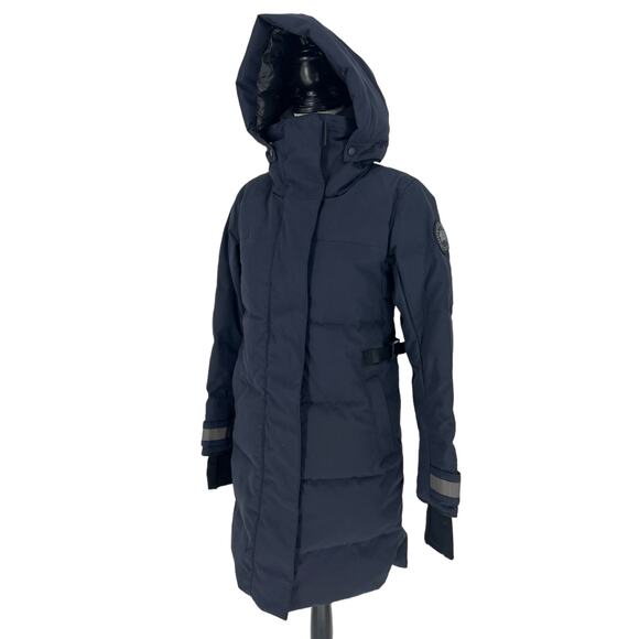 Canada Goose Bennett Parka in Navy & Black - Picture 4 of 16